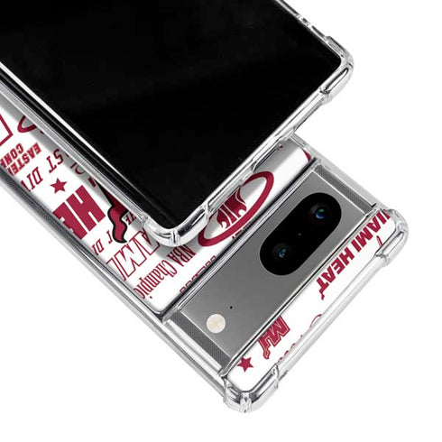NBA Miami Heat Historic Blast Google Pixel 7a Clear Case